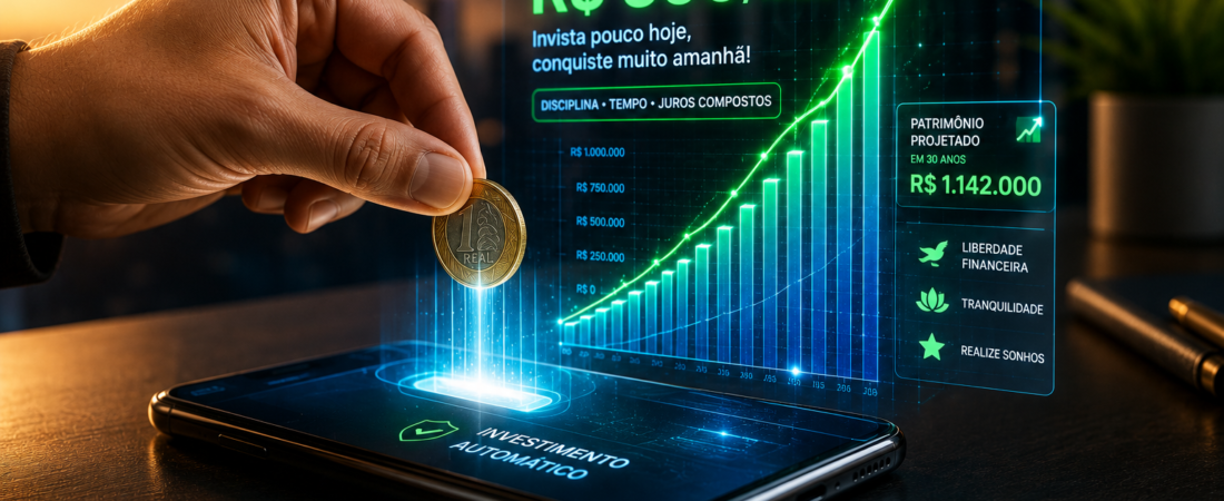Quanto rende investir R$300 por mês?